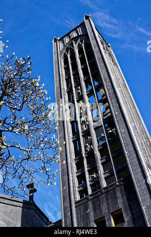 La torre e la torre campanaria di Nelson Cattedrale anglicana, Nelson, Nuova Zelanda. Foto Stock