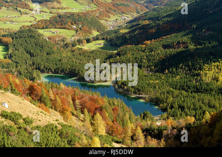 Blick von der Halsalm auf den Hinter Berchtesgadener Land, Oberbayern, Bayern, Deutschland Foto Stock