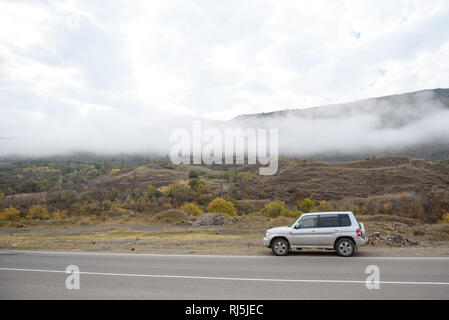 Roadtrip durch Georgien im Oktober 2016. Foto Stock