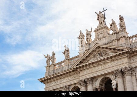 Europa, Italien, Lazio, Rom, Fassade der Kirche San Giovanni in Laterano Foto Stock