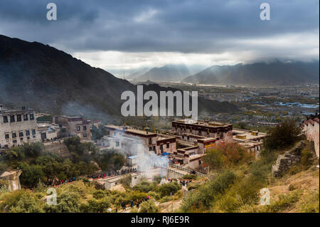 Il Tibet, das Kloster Drepung Foto Stock