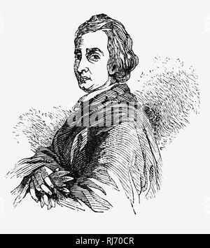 John Dryden (1631-1700) fu un poeta inglese, critico letterario, traduttore, drammaturgo e che è stato fatto per l'Inghilterra del primo poeta laureato in 1668. Egli ha dominato la vita letteraria di restauro in Inghilterra a tal punto che il periodo che venne ad essere conosciuta in circoli letterari come l'età di Dryden. Cosa Dryden raggiunto nella sua poesia non era né l' eccitamento emotivo degli inizi del XIX secolo i romantici né la complessità intellettuale del metaphysicals. Il suo oggetto era spesso fattuale, ed egli mirava ad esprimere il suo pensiero nel modo più preciso e concentrata di modo. Foto Stock