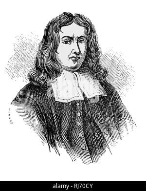 Thomas Sydenham (1624-1689) era un medico inglese. Egli fu autore di Observationes Medicae che divenne un libro di testo standard di medicina per due secoli in modo che divenne noto come "l'inglese Ippocrate". Tra i suoi molti successi è stata la scoperta di una malattia, la corea di Sydenham, anche noto come ST Vitus Dance. Foto Stock