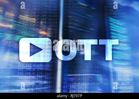 OTT, IPTV, video streaming su internet. Foto Stock