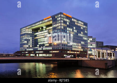 Spiegel Gebäude an der Ericusspitze, Amburgo, Deutschland Foto Stock