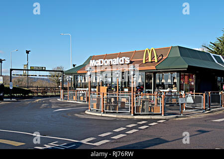 Un McDonald's food in franchising vicino Otford nel Kent, Inghilterra Foto Stock