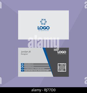 Professional Business Card e progettazione di carta intestata Illustrazione Vettoriale