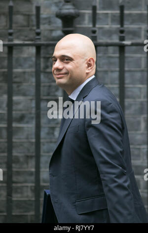 Londra REGNO UNITO. 5 febbraio 2019. Sajid Javid MP il Segretario di Stato per il Dipartimento Home Credito: amer ghazzal/Alamy Live News Foto Stock