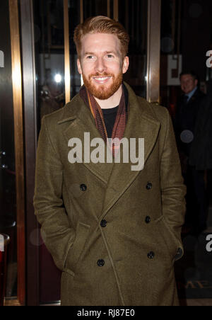 Londra, Regno Unito. 5 febbraio, 2019. Neil Jones assiste varietà i Figli della Carità serata di beneficenza tenutasi presso l'Ateneo Hotel, Londra, Inghilterra il 5 febbraio 2019 Credit: Gary Mitchell, GMP Media/Alamy Live News Foto Stock