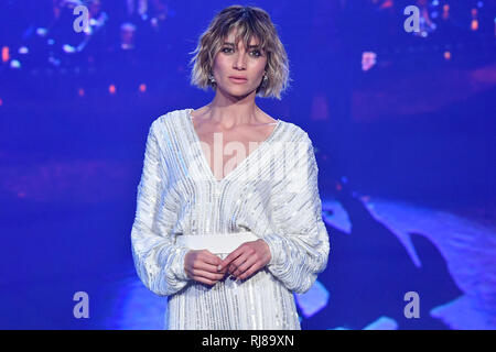 Foto di Matteo Raser/LaPresse 06 Febbraio 2019 Sanremo, Italia Spettacolo Festival di Sanremo 2019, Dopofestival Nella foto: Anna Foglietta Photo Matteo Raser/LaPresse Febbraio 06th, 2019 Sanremo, Italia Entertainment Festival di Sanremo 2019, Dopofestival nella foto: Anna Foglietta Foto Stock