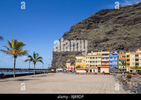 Promenade, Puerto de Tazacorte, La Palma, Kanarische isole, Spanien Foto Stock