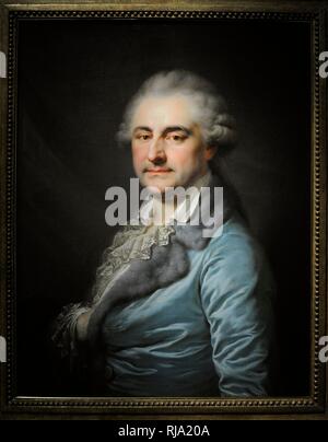 Estanislao II Augusto Poniatowski (1752-1798). Rey de Polonia. Retrato de Estanislao II en bata, hacia 1790, por Giovanni Battista Lampi (1751-1830). Museo Nacional de Varsovia. Polonia. Foto Stock