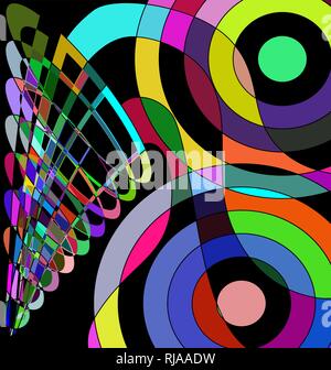 Abstract immagine a colori del tubo e le piastre Illustrazione Vettoriale