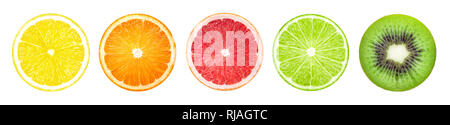 Fette di frutta banner Foto Stock