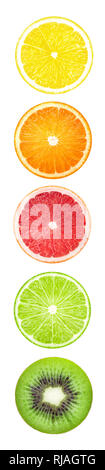 Fette di frutta banner Foto Stock