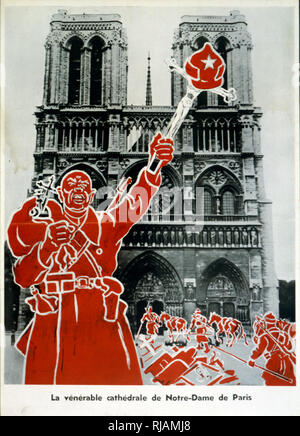 La Seconda Guerra Mondiale, la Francia di Vichy, Anti-Soviet anti-comunista, poster di propaganda. Circa 1942 Foto Stock