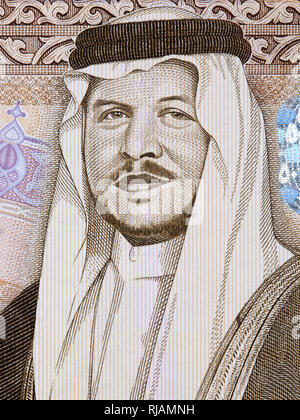 Abdullah II Bin Al-Hussein un ritratto dal denaro Giordani Foto Stock