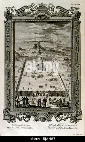 Santo dei santi & Tabernacolo, dal fisico sacree, ou Histoire Naturelle-de la Bibbia, 1732-1737, da Johann Jakob Scheuchzer (1672 - 1733), un studioso Svizzero nato a Zurigo Foto Stock