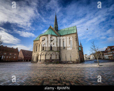 Cattedrale nella città medievale di Ribe, Danimarca Foto Stock