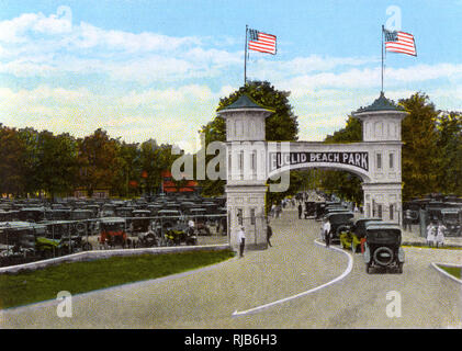 Cleveland, Ohio, Stati Uniti d'America - Ingresso di Euclide Beach Park Foto Stock