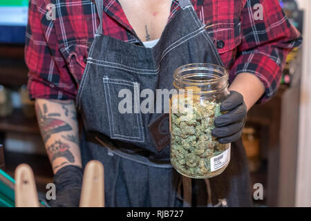 Lago di murata, Michigan - serra la marijuana medica dispensario. Foto Stock