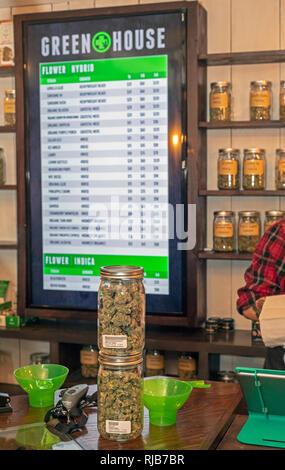 Lago di murata, Michigan - serra la marijuana medica dispensario. Foto Stock