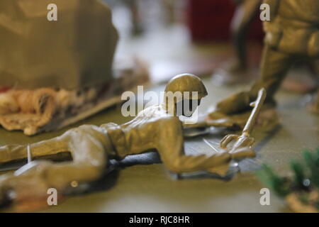 Un sesto livellatrice resa del modello del blitzkrieg invasione della Polonia della II Guerra Mondiale con soldatini. Foto Stock