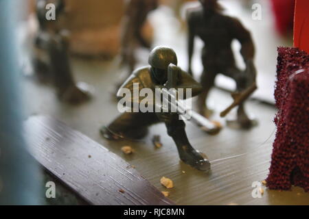 Un sesto livellatrice resa del modello del blitzkrieg invasione della Polonia della II Guerra Mondiale con soldatini. Foto Stock
