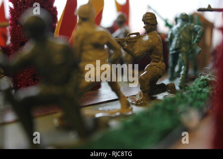 Un sesto livellatrice resa del modello del blitzkrieg invasione della Polonia della II Guerra Mondiale con soldatini. Foto Stock