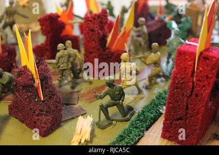 Un sesto livellatrice resa del modello del blitzkrieg invasione della Polonia della II Guerra Mondiale con soldatini. Foto Stock