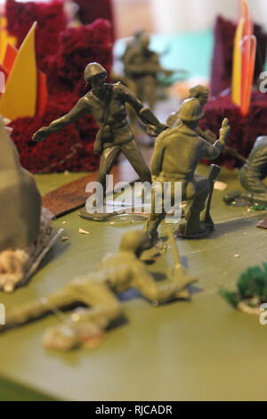 Un sesto livellatrice resa del modello del blitzkrieg invasione della Polonia della II Guerra Mondiale con soldatini. Foto Stock