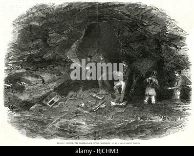 Resti del sig. Maidment trovati nella Pioneer Cavern 1852 Foto Stock