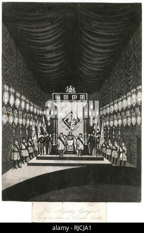 Re Giorgio IV, steso nello stato, Castello di Windsor Foto Stock