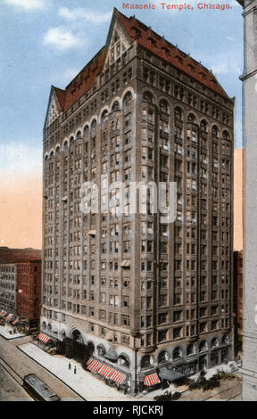 Tempio massonico, Chicago, Illinois, Stati Uniti d'America Foto Stock