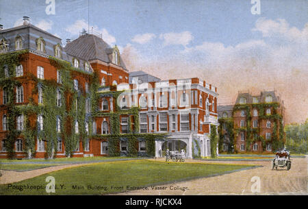 Edificio principale, Vassar College, Poughkeepsie, stato di New York, Stati Uniti Foto Stock