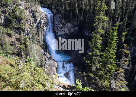 Kanada, British Columbia, Kanadische Montagne Rocciose, il Monte Robson Provincial Park, Wasserfall Foto Stock