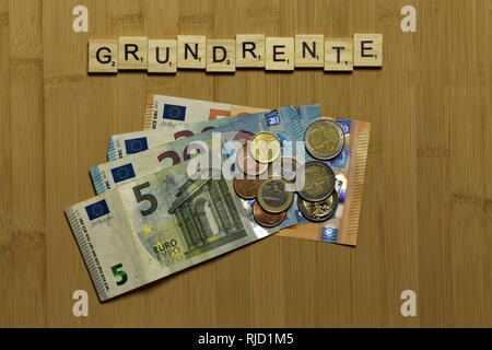 Firmare la sicurezza della pensione tedesca Grundrente Rentensicherheit Foto Stock