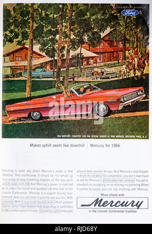 Un 1965 annuncio rivista per Ford Lincoln-Mercury vetture. Foto Stock