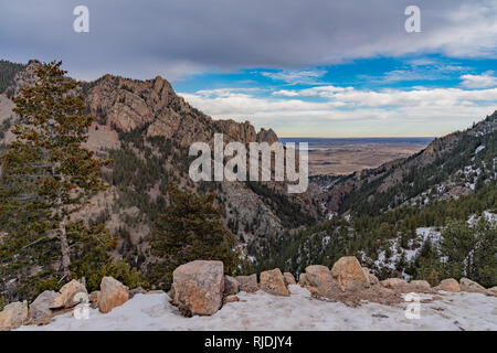 Tramonto in Eldorado Canyon State Park Foto Stock