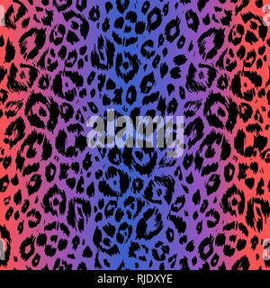 Luminoso multicolore sfondo leopard. Abstract seamless pattern. Avvistato pelle di animale Illustrazione Vettoriale