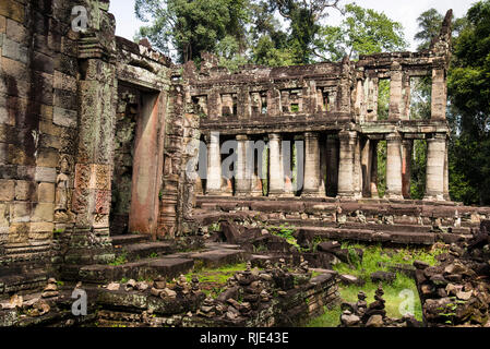 Tempio Preah Kahn ad Angkor Wat in Cambogia e sarebbe stato una biblioteca. Foto Stock