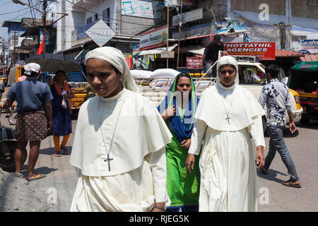 Le monache nel Kerala, India Foto Stock