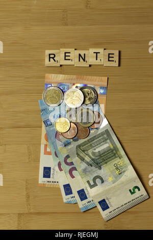Firmare la sicurezza della pensione tedesca Grundrente Rentensicherheit Rente Foto Stock