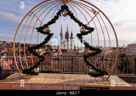 Faire di natale - Avvento a Zagabria in Croazia Foto Stock