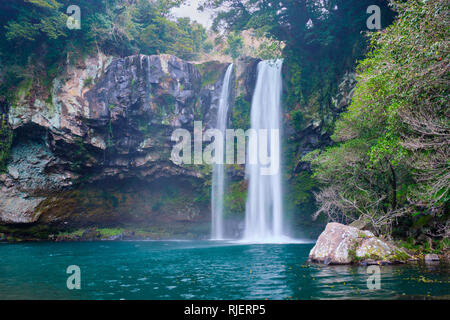 Cheonjiyeon falls, Jeju Island, Corea del Sud Foto Stock