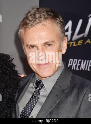 Westwood, Stati Uniti. 05 feb 2019. WESTWOOD, CA - febbraio 05: Christoph Waltz assiste la premiere del XX Century Fox "alita: Battle Angel' a Westwood Regency teatro di Febbraio 05, 2019 a Los Angeles, California. Credito: Jeffrey Mayer/Alamy Live News Foto Stock