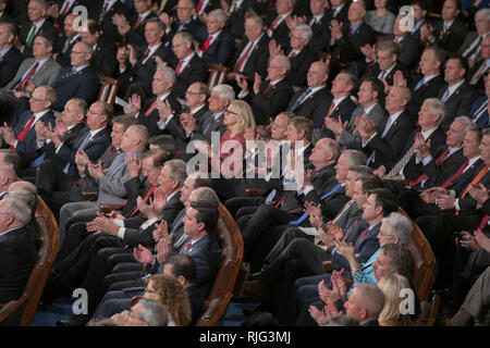 Febbraio 5, 2019 - Washington, Distretto di Columbia, Stati Uniti - repubblicano legislatori al discorso sullo stato dell'Unione, 5 febbraio 2019 (credito Immagine: © Douglas Christian/ZUMA filo) Foto Stock