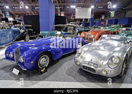 Parigi, Francia. 05 feb 2019. Il Retromobile mostra apre le sue porte dal 6 febbraio al 10, 2019, Porte de Versailles di Parigi in Francia. Credito: Bernard Menigault/Alamy Live News Foto Stock