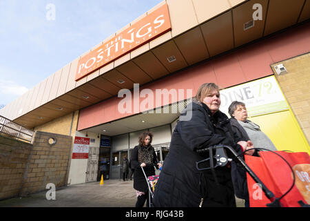 Kirkcaldy, Scotland, Regno Unito. 6 Feb 2019. I distacchi shopping centre in Kirkcaldy è stata venduta all'asta a Londra il 5 febbraio, 2019 con un prezzo di orientamento di una sterlina. Finalmente è stato venduto per tre cento e dieci mila libbre. Credito: Iain Masterton/Alamy Live News Foto Stock