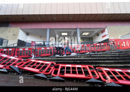 Kirkcaldy, Scotland, Regno Unito. 6 Feb 2019. I distacchi shopping centre in Kirkcaldy è stata venduta all'asta a Londra il 5 febbraio, 2019 con un prezzo di orientamento di una sterlina. Finalmente è stato venduto per tre cento e dieci mila libbre. Credito: Iain Masterton/Alamy Live News Foto Stock